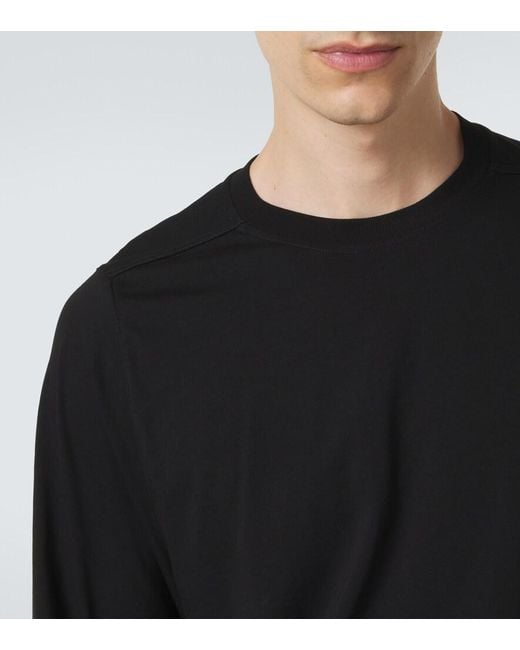 Rick Owens Black Cotton Jersey T-Shirt for men