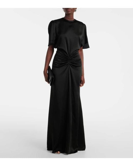 Victoria Beckham Black Kleid "Gathered Waist"