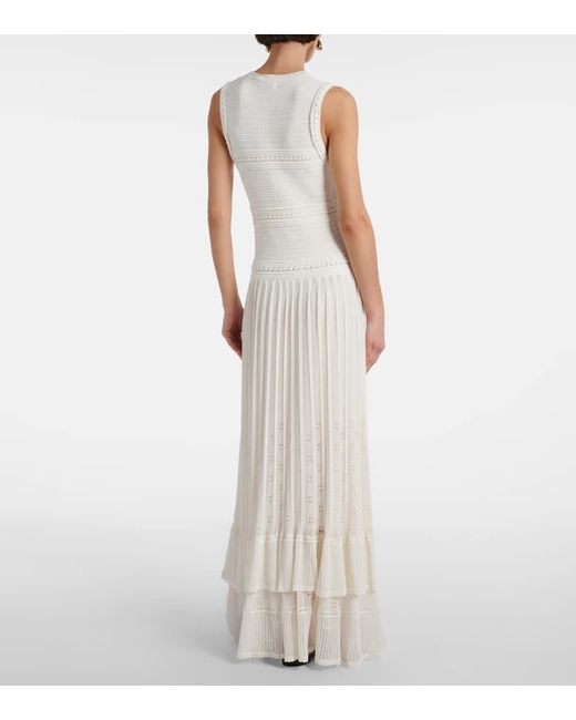 Ulla Johnson White Maxikleid Mireille Aus Strick