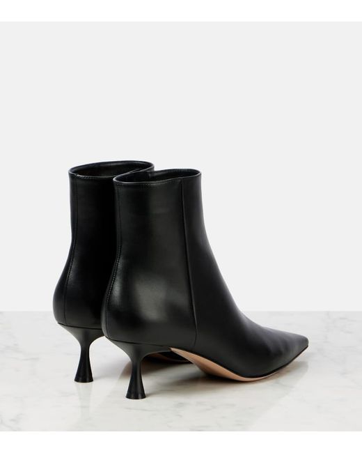Gianvito Rossi Black Leather Ankle Boots