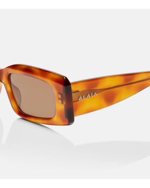 Alaïa Brown Absolu Rectangular Sunglasses
