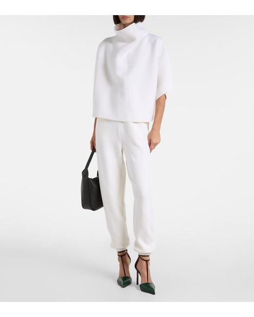 Tom Ford White Tapered Wool And Cashmere-Blend Pants