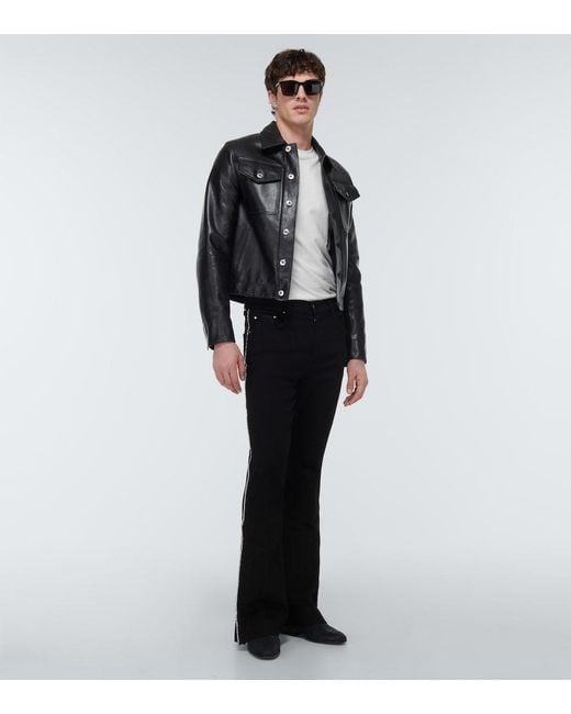 Amiri Black Embellished Bootcut Jeans for men