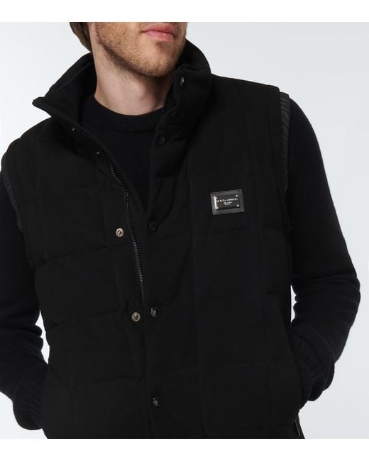 Dolce & Gabbana Black Padded Vest for men