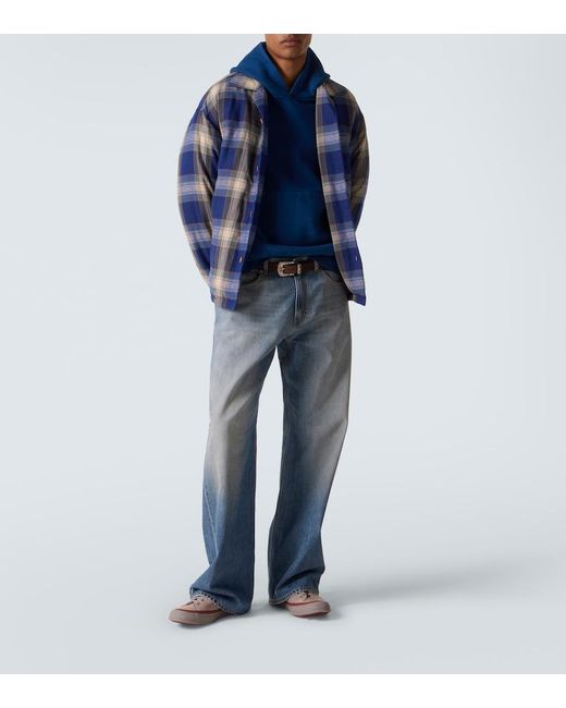 Visvim Blue Keesey Wool And Linen Down Overshirt for men