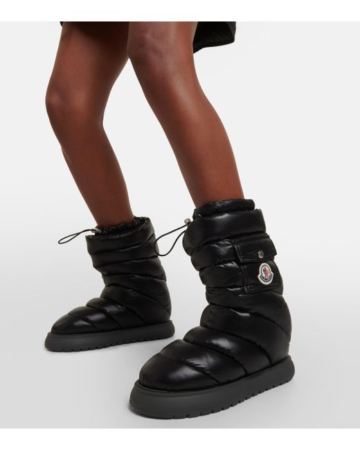 Moncler Gaia Down Snow Boots in Black