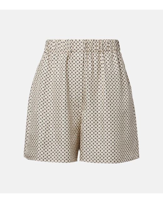 Loro Piana Multicolor Angelo Silk Twill Bermuda Shorts