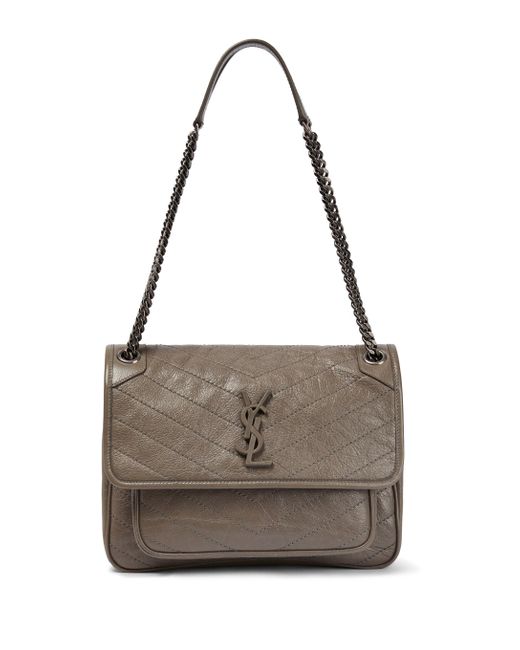 Saint Laurent Niki Medium Leather Shoulder Bag in Green Lyst