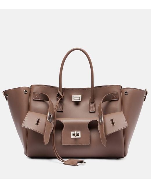 Balenciaga Brown Tote Bag Bel Air Small Aus Leder