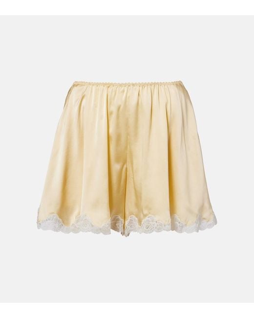 Chloé Natural Silk Satin Shorts