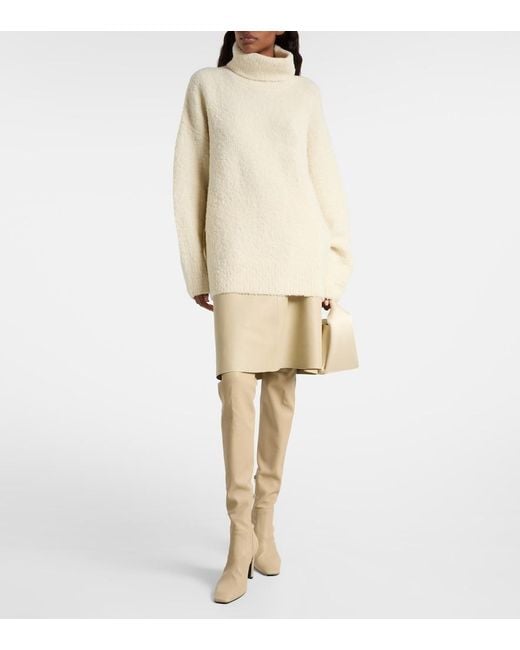 Totême Natural Alpaca And Wool-Blend Turtleneck Sweater