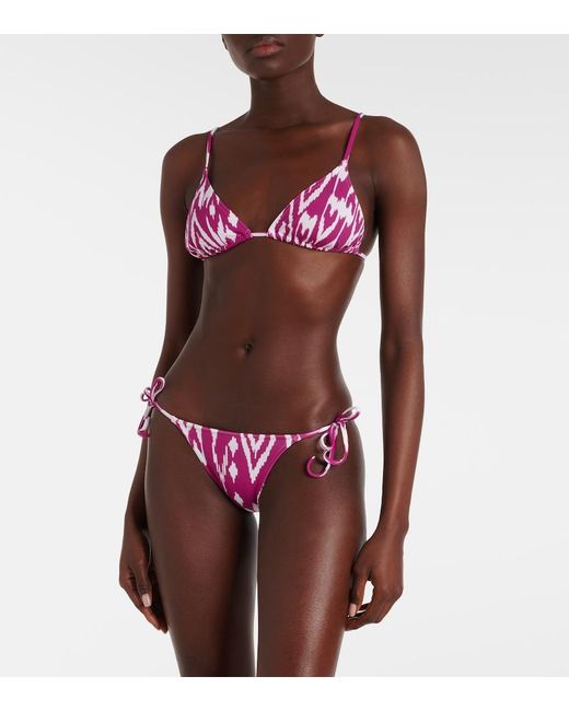 Eres Pink Rain Printed Bikini Bottoms