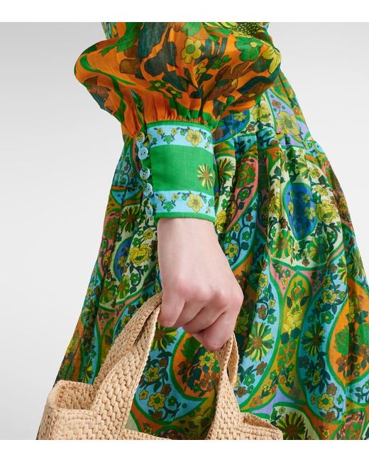 Sofie Shirt Dress di ALÉMAIS in Green