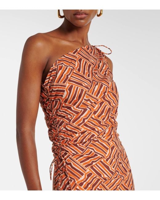 Faithfull the Brand Alskar Striped Cotton Poplin Maxi Dress in Orange Lyst UK