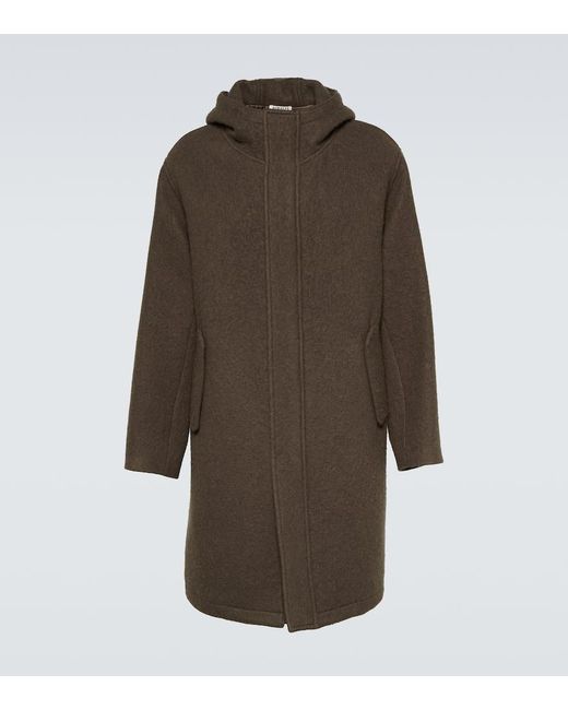 Cappotto in alpaca e lana di Auralee in Brown da Uomo