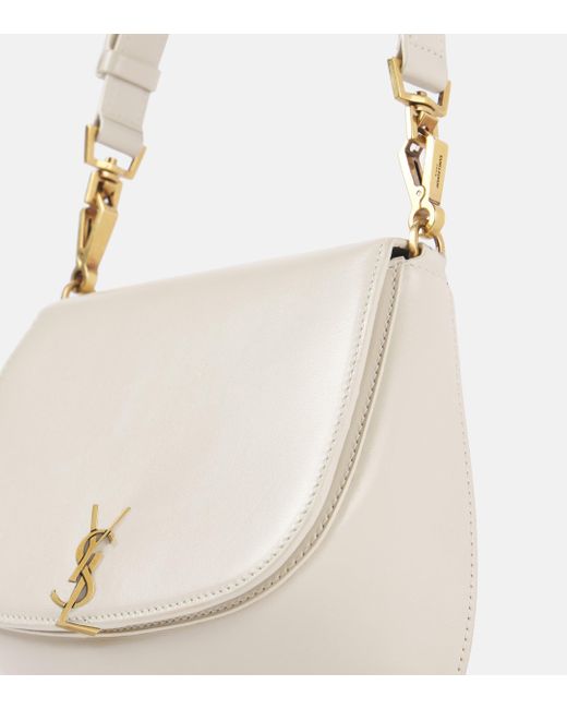 Saint Laurent White Voltaire Leather Shoulder Bag