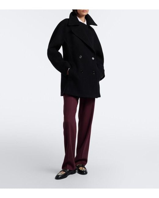 Burberry Black Check Leather Penny Loafers