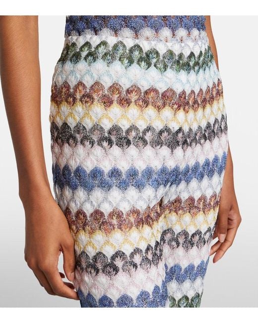 Missoni Multicolor Knitted Lame Flared Pants