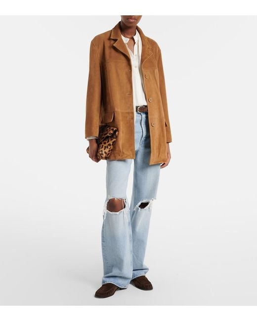 Nour Hammour Brown Voltia Suede Jacket