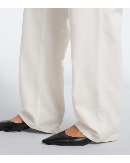 The Row White Berit Straight Jeans