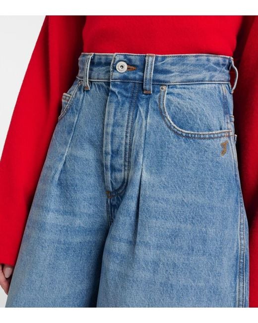 Jacquemus Blue Barrel-Leg Jeans