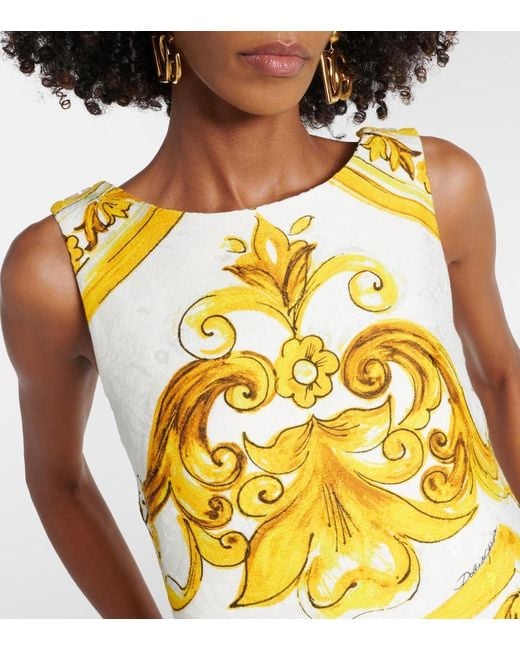 Dolce & Gabbana Yellow Sicilian Sunshine Mini Dress