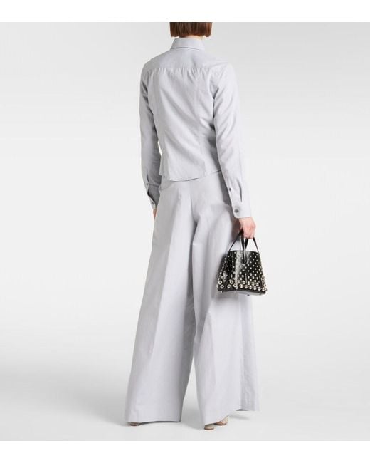 Dries Van Noten Gray Cotton Shirt