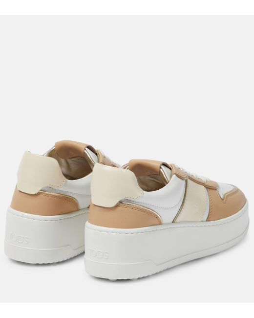 Tod's White Cassetta Leather Low-top Sneakers