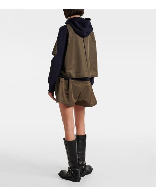 Sacai Blue Paneled Hoodie