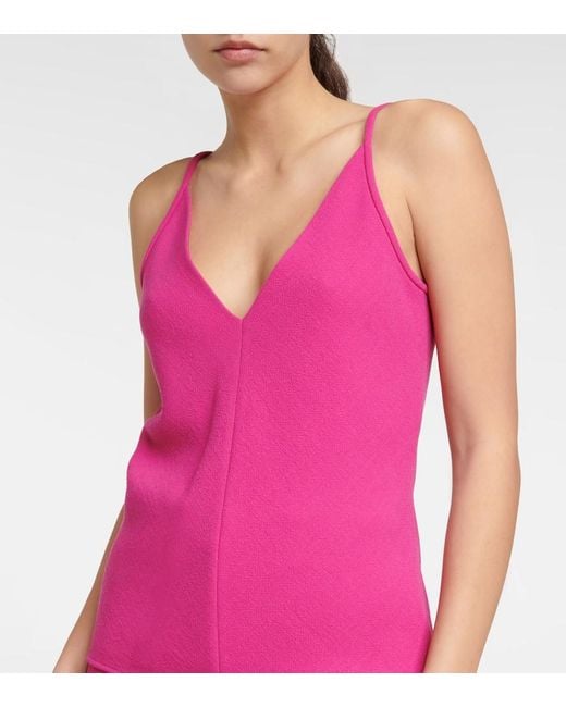 Gabriela Hearst Pink Maria Wool Crepe Camisole