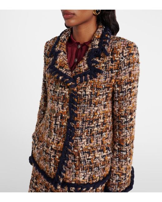 Etro Brown Paisley Tweed Blazer