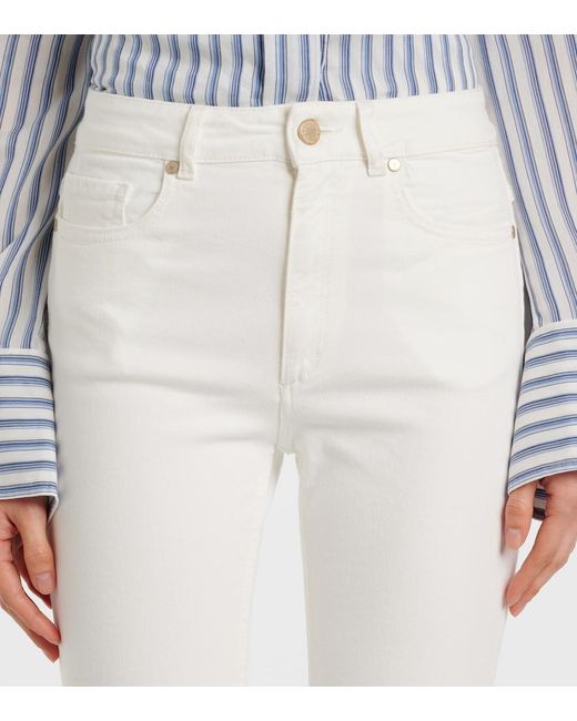 Dorothee Schumacher White High-Rise Straight Jeans