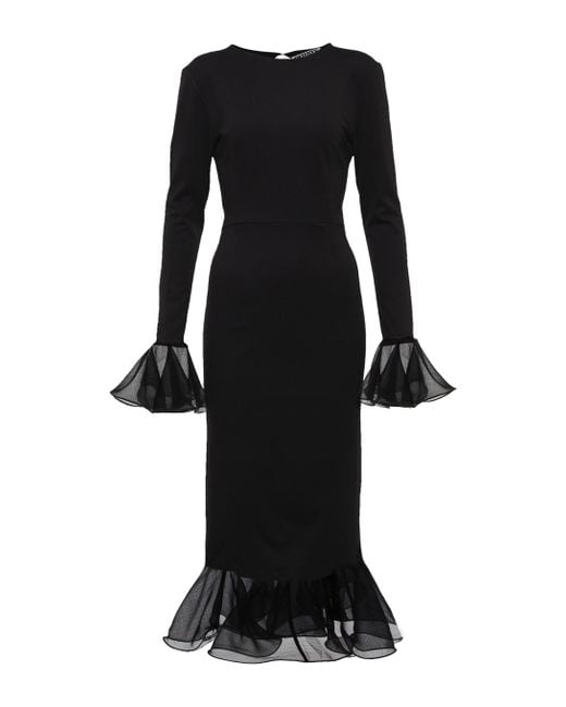 ROTATE BIRGER CHRISTENSEN Irena Open-back Midi Dress in Black | Lyst Canada