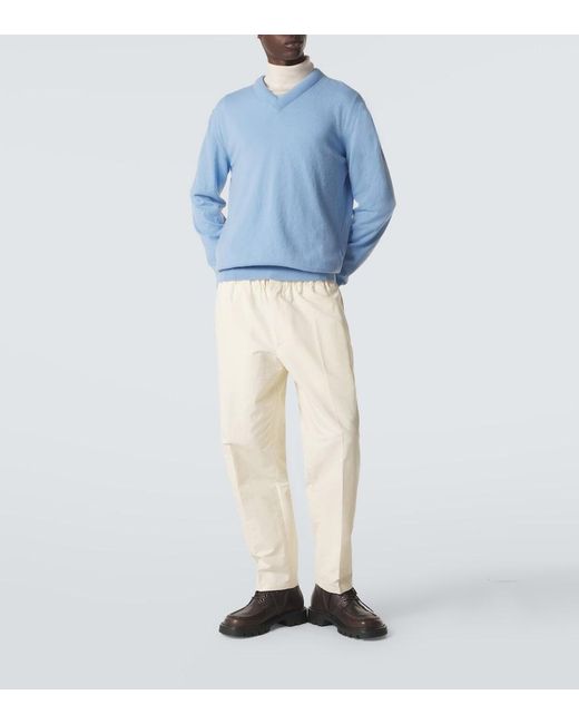Jil Sander Natural Cotton Tapered Pants for men