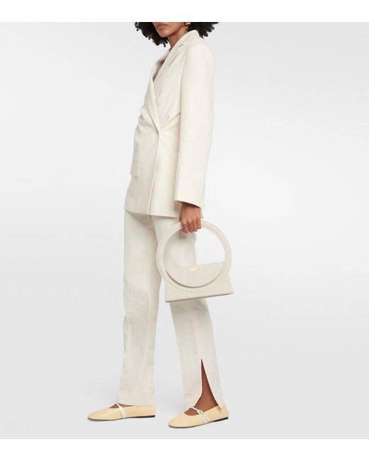 Jacquemus Les Ballerines Rondes Leather Ballet Flats in Natural | Lyst