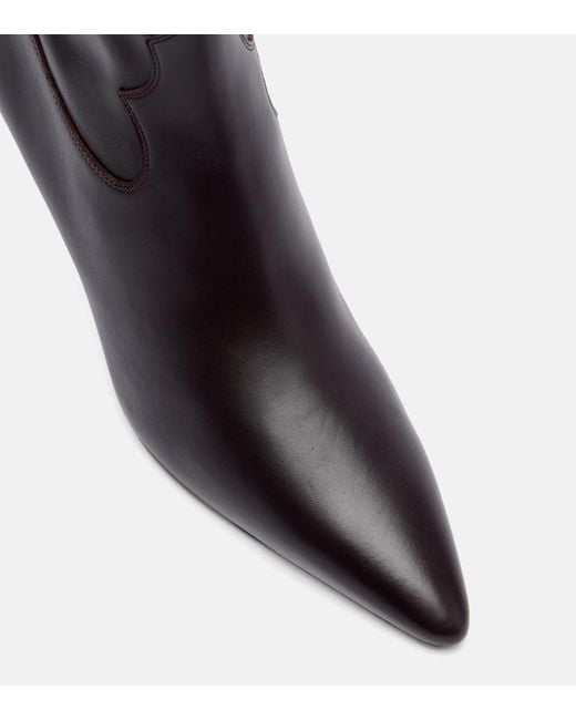 Le Monde Beryl Black Leather Ankle Boots