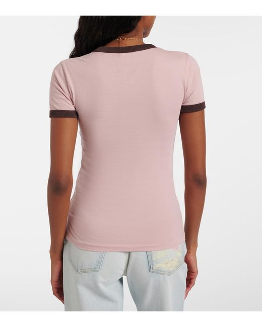 Chloé Pink Printed Cotton T-Shirt