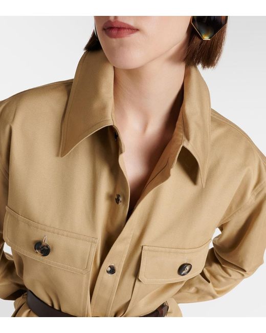 Camisa de dril de algodon Saint Laurent de color Natural