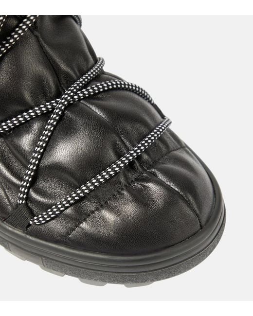 Bogner Black Chamonix Leather Ankle Boots