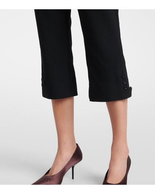 Victoria Beckham Blue Logo Capri Pants