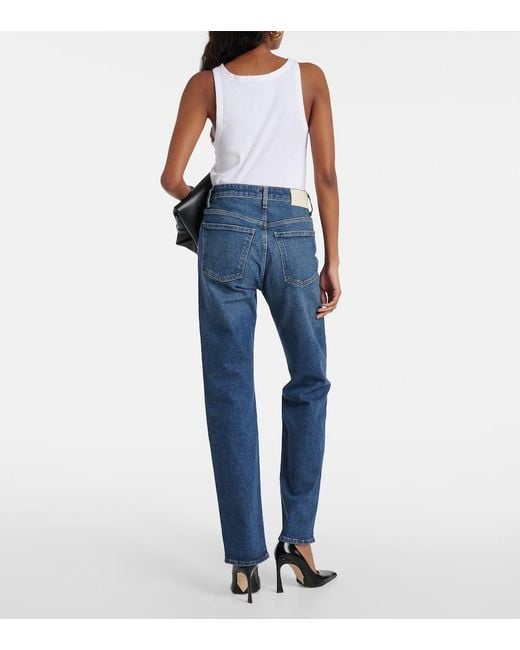 Citizens of Humanity Blue Zurie Mid-Rise Straight Jeans