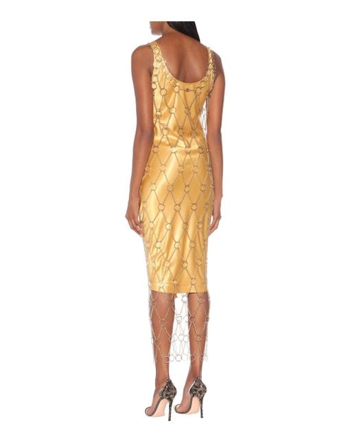 gold chain mesh dress Sachin Mini Dress in Gold Chain main image 1