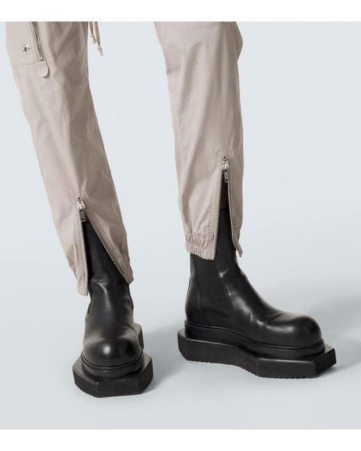 Rick Owens Natural Bauhaus Cotton-Blend Poplin Cargo Pants for men