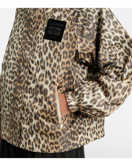 Ganni Yellow Leopard-Print Jacket