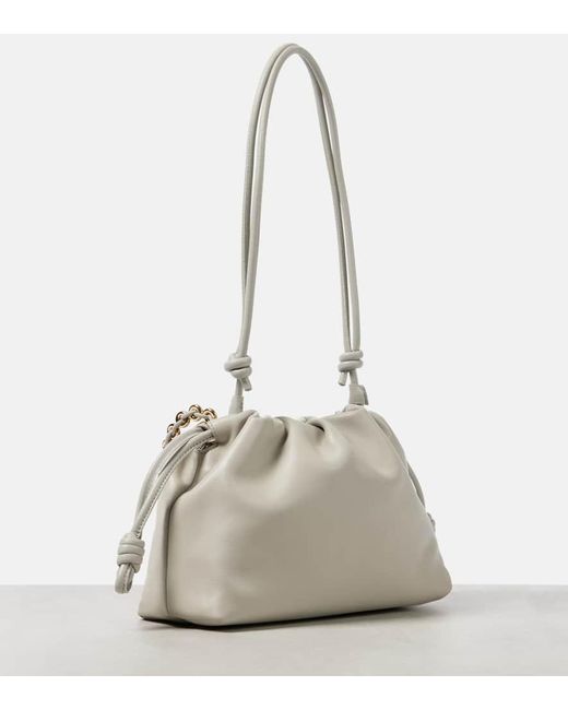 Loewe White Flamenco Medium Leather Shoulder Bag