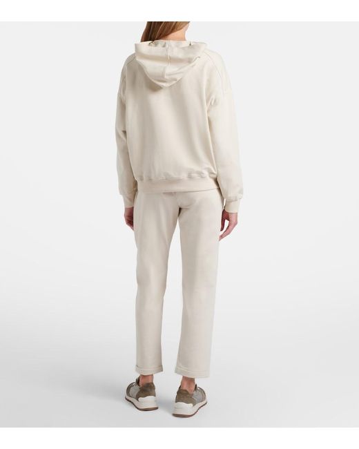 Brunello Cucinelli Natural Monili Cotton Sweatpants