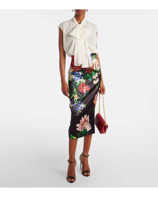Dolce & Gabbana White Top Aus Einem Seidengemisch