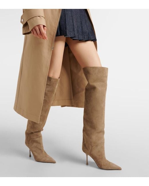 Jimmy Choo Brown Cycas Suede Over-The-Knee Boots