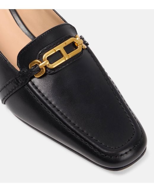 Tom Ford Black Monogram Leather Loafers
