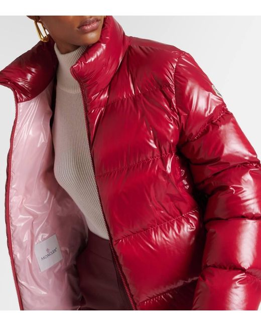 Moncler Red Abbadia Down Jacket